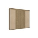 Ver imagem 1 de Guarda Roupa Casal Roupeiro 4 Portas 4 Gavetas Nogueira/Macadamia - Kappesberg