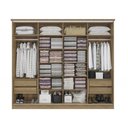 Ver imagem 3 de Guarda Roupa Casal Roupeiro 4 Portas 4 Gavetas Nogueira/Macadamia - Kappesberg