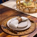 Ver imagem 2 de Anel de Guardanapo Copa e Cia 4 Peças Rattan e Bambu Palha