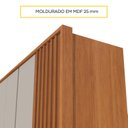 Ver mais imagens de Guarda Roupa Casal Ripado com 6 Portas, 6 Gavetas e Cabideiros 275x232x56cm Cinamomo/Off White