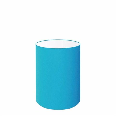Cúpula Abajur Cilíndrica Cp-7006 Ø18x25cm Azul Turquesa