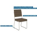 Ver imagem 3 de Cadeira de Cozinha 1736 Aço Kit 2 Uni Cobre/linho Areia - Carraro