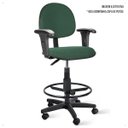 Ver mais imagens de Cadeira Executiva Caixa Alta com Braço - Verde C/ Preto