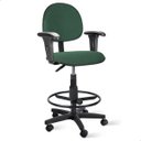 Ver imagem 1 de Cadeira Executiva Caixa Alta com Braço - Verde C/ Preto