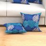 Kit Capa Almofada Azul Estampada Valence v - 2