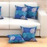 Kit Capa Almofada Azul Estampada Valence v - 4