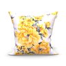 Jogo Capa Almofada Amarela Floral 2 Unidades 45cm x 45cm Tecido Jacquard com zíper - 5