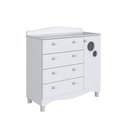 Ver imagem 3 de Cômoda Infantil 4 Gavetas 1 Porta Fraldário Linha Encanto 90cm Branco - Completa Móveis