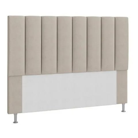 Cabeceira Estofada Libia 195CM King Courino Bege - D A DECOR