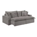 Ver imagem 1 de Sofá 4 Lugares Retrátil com Encosto Fixo Linho M-145 Martins Cinza