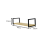Nicho Simples 50x30 Metalon Preto/ Amadeirado Clarinho Design Industrial 01 - 2