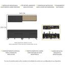 Ver imagem 4 de Armário de Cozinha Compacta 240cm Veneza Multimóveis V3696 Preto
