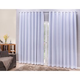 Cortina Blackout com linho 2,80x2,30 Para TRILHO SUÍÇO:Branco-Gelo - 2