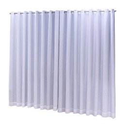 Cortina Blackout com linho 2,80x2,30 Para TRILHO SUÍÇO:Branco-Gelo - 3