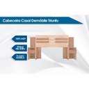 Ver imagem 2 de Cabeceira Cama Box Madeirado Casal Triunfo c/ 2 Gavetas Ébano - Demóbile