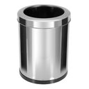 Ver imagem 1 de Lixeira Em Aço Inox Com Aro Inox 22 Litros:Cinza