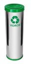 Ver imagem 1 de Lixeira Em Aço Inox Com Tampa Meia Esfera Pintada 30 Litros:Verde