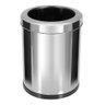 Lixeira Em Inox Com Aro Inox 13,5 Litros:Cinza - 1