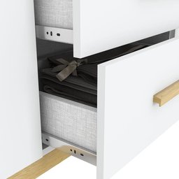 Jogo de Quarto Infantil Alegria com Guarda Roupa e Berço Branco Fosco - Móveis Henn - 5