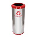 Ver imagem 1 de Lixeira Em Inox Com Aro:Vermelho
