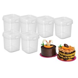Pote Quadrado com Lacre Bolo No Pote Descartável 220Ml C/100 - 4