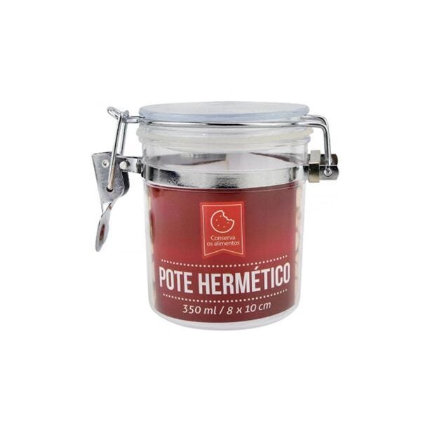 Kit 4 Pote Hermético Acrilíco Redondo Transparente Clink - 4