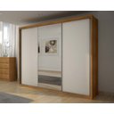 Ver imagem 2 de Guarda Roupa Casal com Espelho 3 Portas 6 Gavetas - Paradizzo Gold-cumaru Off White - Móveis Novo Ho