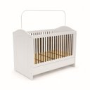 Ver imagem 3 de Quarto de Bebê Completo 100% MDF com Guarda Roupa Cômoda Berço e Baú Smile Bege Creme/Carvalho