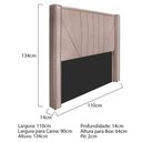 Ver imagem 5 de Cabeceira Solteiro 90 Cm Para Cama Box Suede Rosê