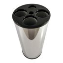 Ver imagem 6 de Lixeira Dispensador De Copos Em Aço Inox Com Tampa Plástica