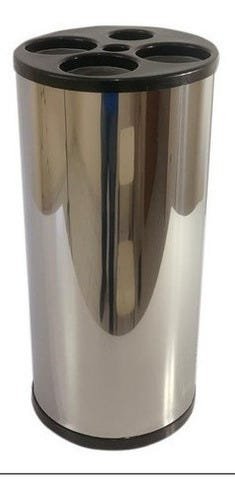 Lixeira Dispensador De Copos Em Aço Inox Com Tampa Plástica - 2