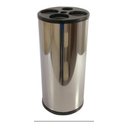 Ver imagem 2 de Lixeira Dispensador De Copos Em Aço Inox Com Tampa Plástica