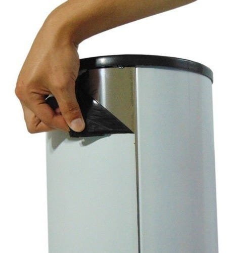 Lixeira Dispensador De Copos Em Aço Inox Com Tampa Plástica - 5