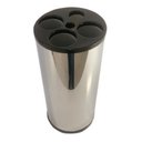 Ver imagem 3 de Lixeira Dispensador De Copos Em Aço Inox Com Tampa Plástica