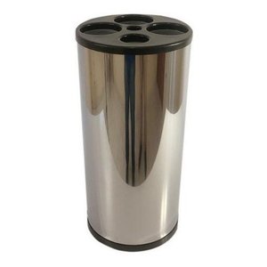 Lixeira Dispensador De Copos Em Aço Inox Com Tampa Plástica