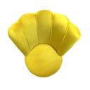 Ver imagem 4 de Cadeira Poltrona Decorativa Pétala Veludo Luxo Premium Pés Retrô Palito Sala e Quarto Amarelo