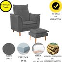 Ver imagem 6 de Poltrona de Amamentação com Puff Quarto de Bebê Bia Suede Cor:cinza