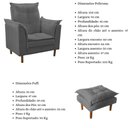 Ver imagem 2 de Poltrona de Amamentação com Puff Quarto de Bebê Bia Suede Cor:cinza