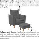Ver imagem 5 de Poltrona de Amamentação com Puff Quarto de Bebê Bia Suede Cor:cinza