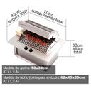 Ver imagem 3 de Churrasqueira Gás Grill Inox Embutir Bancada Grelha Uruguaia