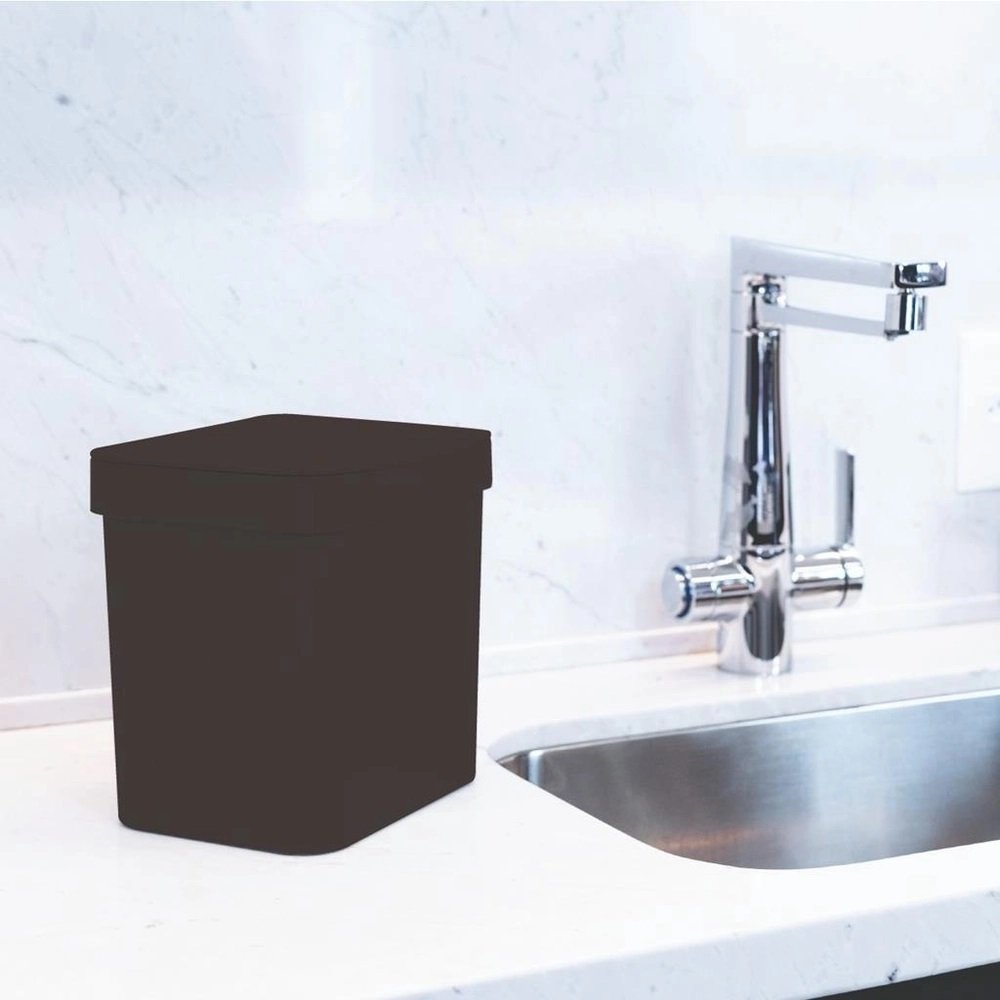 Lixeira Plástica Trium 2,5l Lx500 ou - Preto - 17x14,5x16cm - 4