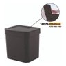 Lixeira Plástica Trium 2,5l Lx500 ou - Preto - 17x14,5x16cm - 2
