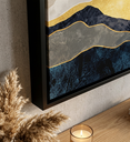 Ver imagem 3 de Quadro Decorativo Sala Grande Abstrato em Tecido Canvas com Moldura 40x60