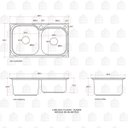 Ver imagem 6 de Cuba para cozinha pia dupla com acessórios Ticunas e Torneira monocomando gourmet Solimões Matt