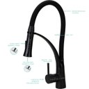 Ver imagem 5 de Cuba para cozinha pia dupla com acessórios Ticunas e Torneira monocomando gourmet Solimões Matt