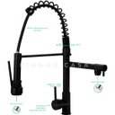 Ver imagem 5 de Cuba para cozinha pia dupla com acessórios Ticunas e Torneira monocomando gourmet Munim Preto