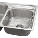 Ver imagem 3 de Cuba para cozinha pia dupla com acessórios e lixeira Ticunas e Torneira monocomando gourmet Tapaj