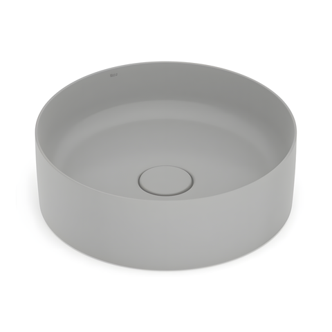 Cuba de Apoio Louça Redonda Stone 39cm Terra Roca