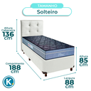Ver imagem 3 de Kit Cabeceira + Cama Box + Colchão Solteiro Molas Ensacadas Petrus Paropas