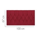 Ver imagem 2 de Painel Estofada Istambul Botão Capitonê 100cm Solteiro para Cama Box Quarto Suede Vermelho - Gat